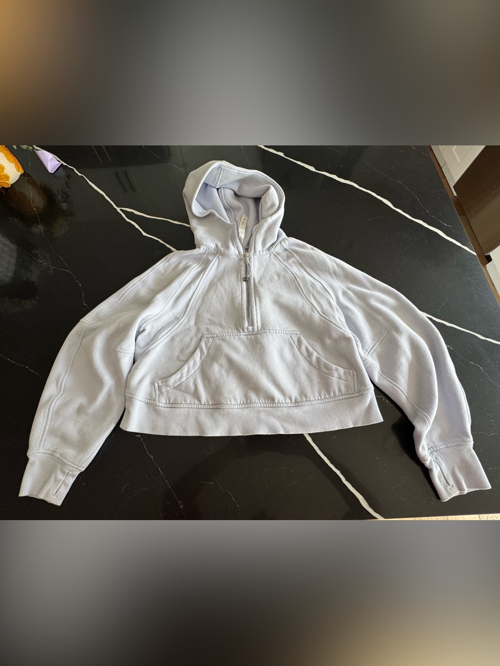 lululemon athletica light blue Half-Zip Hoodie